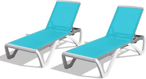Miniatura 25 de Domi - Tumbona para exteriores, sillón ajustable de aluminio para patio, silla de piscina de plástico para terraza, césped, patio trasero