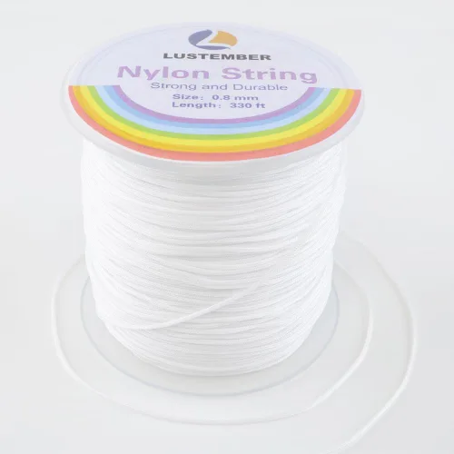 0.8mm de cuerda de nailon, cuerda fuerte para pulseras, cordón de nailon duradero para fabricación de joyas, pulseras, ensartado de cuentas,