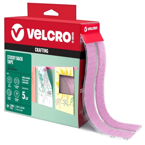 Miniatura 20 de VELCRO Brand - Sujetadores Sticky Back; cinta adhesiva de 3/4 de pulgadas; ideal para el hogar Blanco