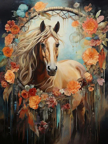 SKRYUIE Kits de pintura de diamantes 5D caballo para adultos, taladro redondo completo, pintura de bricolaje con kits de arte de diamantes para