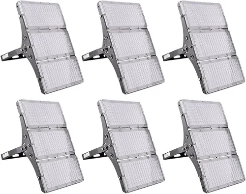 Miniatura 18 de papasbox Luz de inundación LED de 100 W para exteriores, luces de seguridad para exteriores de 8000 lúmenes, luces LED blancas cálidas de 3000 K