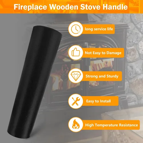 Miniatura 6 de 1600664 Reemplazo de mango de estufa de madera para chimenea Vermont Castings, apto para montaje de mango de madera Fallaway para piezas de repuesto
