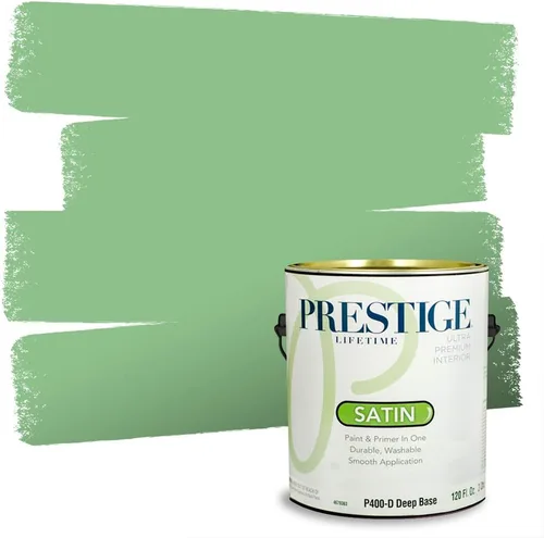 Miniatura 177 de PRESTIGE Pintura exterior e imprimación en uno, aloe, plano, 1 galón