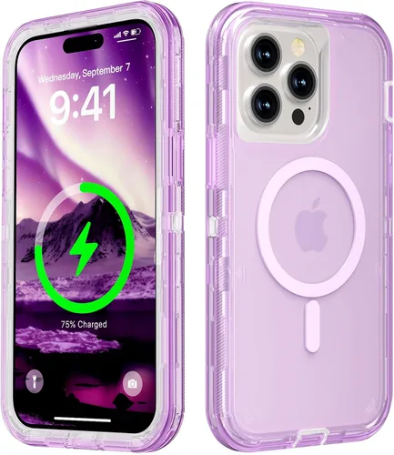Miniatura 56 de Follaroma para iPhone 17 Pro Max, Funda Compatible con MagSafe, Funda Magnética Transparente de Doble Capa, Funda Resistente Anti-Caída y a Prueba