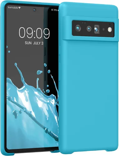 Miniatura 332 de kwmobile Funda Compatible con Google Pixel 6 Pro - Funda de Teléfono de Silicona TPU con Acabado Suave - Azul Caribe
