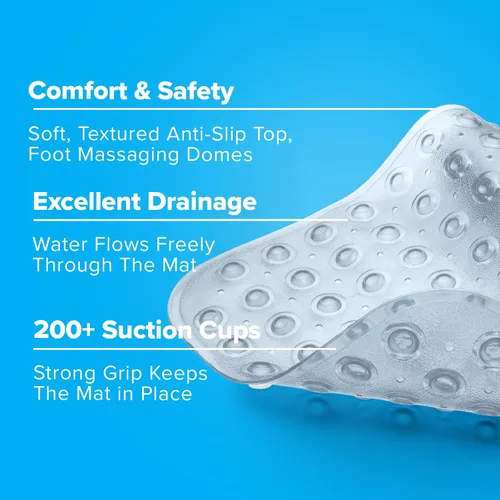 Miniatura 7 de SlipX Solutions - Alfombrilla extra larga y de agarre fuerte para bañera y ducha, para ancianos y niños, de 39 x 16 pulgadas, antideslizante