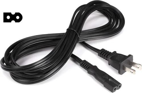 Miniatura 2 de Cable de alimentación polarizado de 2 clavijas con núcleo de alambre de cobre – (cuadrado/redondo) para satélite, CATV, sistemas de juego y más