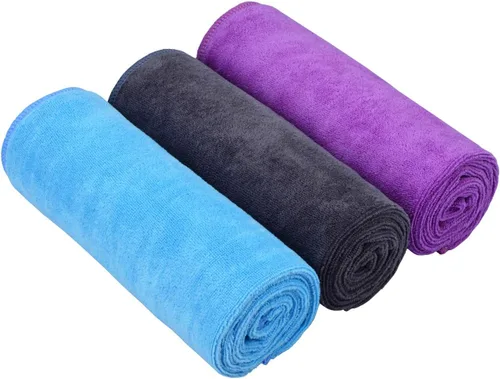 Miniatura 9 de HOPESHIN - Toallas de yoga para gimnasios, toallas de microfibra absorbente para hombres y mujeres, suaves, de secado rápido, paquete de 3, 16 x 32