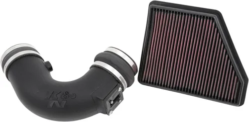 K&N Sistema de admisión de aire frío: Filtro de aire de alto flujo, aumento de rendimiento y aceleración: compatible con Chevrolet 2010-2014: Camaro
