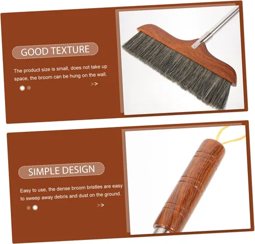 Miniatura 5 de Escoba reutilizable de limpieza de suelos para uso en interiores, escoba de limpieza del hogar resistente con recogedor para barrer suelos, cocina