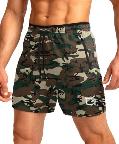 Miniatura 38 de G Gradual Pantalones cortos de correr para hombre con bolsillos con cremallera, secado rápido, gimnasio, atletismo, entrenamiento, pantalones cortos