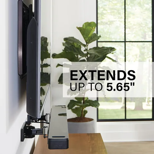 Miniatura 7 de SANUS Paquete de sistema de sonido premium: soporte de pared universal extensible para barra de sonido + soportes de altavoz de altura ajustable