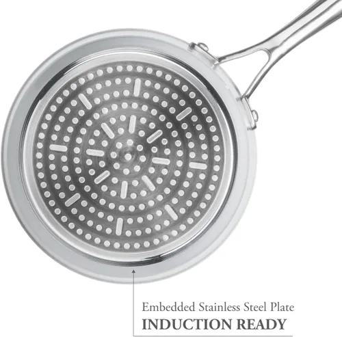 Miniatura 7 de TECHEF - CeraTerra Collection, cacerola antiadherente de cerámica de 2 cuartos con tapa de vidrio (sin PTFE, PFAS ni PFOA), fabricada en Corea