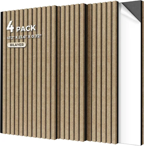 Miniatura 17 de Paquete de 6 paneles acústicos, 47.2 x 23.6 x 0.4 pulgadas, paneles de pared autoadhesivos insonorizados para oficina, estudio en casa, sala de Negro