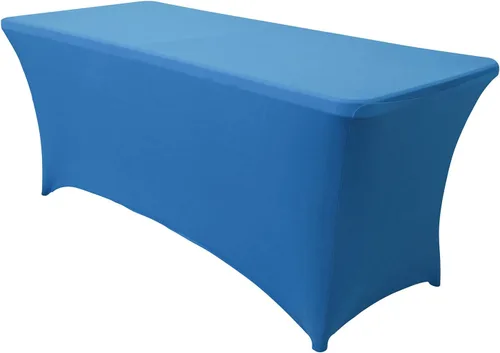 Miniatura 94 de Obstal Funda de mesa de elastano elástica de 4 pies para mesas plegables estándar, paquete de 2 manteles rectangulares universales ajustables