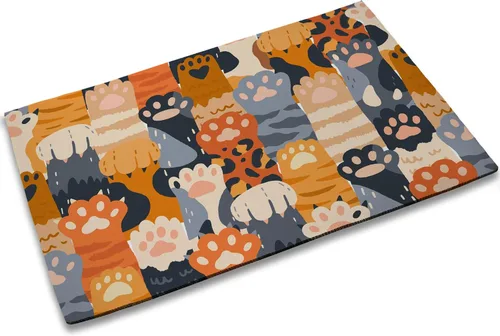 Miniatura 8 de TUBAMQ Felpudo de puerta Blessed de 17 x 30 pulgadas, tapete decorativo de bienvenida con purpurina bendita, parte trasera de goma antideslizante