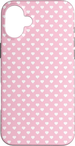 Miniatura 22 de Funda para iPhone 11 Pro Max con diseño de corazones, color rosa claro, blanco y rosa claro para mujeres y niñas