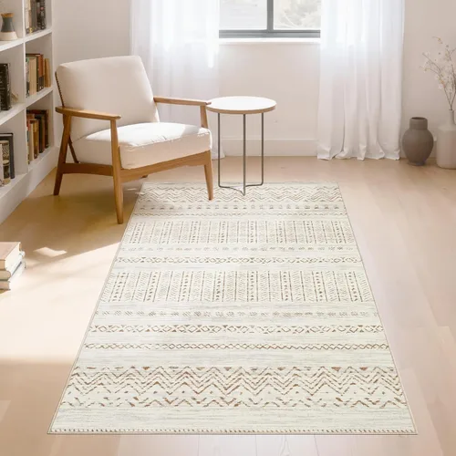 Miniatura 23 de Alfombra grande para sala de estar de 5 x 7: Alfombras marroquíes bohemias, suaves, lavables a máquina, para dormitorio, debajo de la mesa