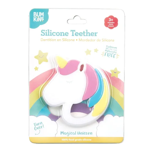 Miniatura 6 de Bumkins Llaves Anillos de Juguete Congelador para Dentición de Bebé, Chupete de Silicona Suave y Flexible, Seguro para Masticar, Alivio Fresco