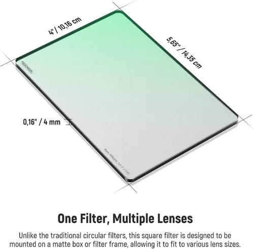 Miniatura 8 de NEEWER Filtro de Cine Cuadrado (Rectangular) con Efecto de Difusión Negra 1/4 de 4"x5.65" con Vidrio Óptico HD Compatible con Tilta Compatible