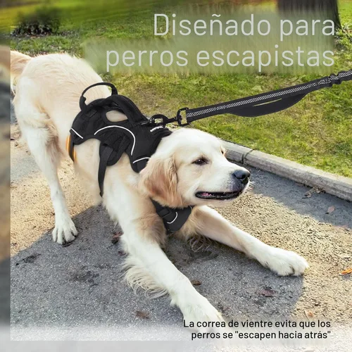 Miniatura 2 de rabbitgoo Arnés para perro a prueba de escapes, arnés suave acolchado de cuerpo completo para mascotas, chaleco reflectante ajustable sin tirones