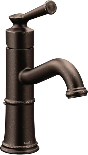 Miniatura 9 de Moen Belfield - Llave de lavabo de baño de un maneral, cromada, con montaje de desagüe y placa de cubierta opcional, 6402 Cromo