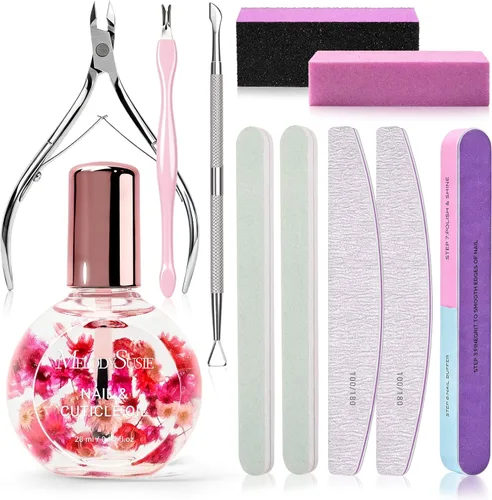 Miniatura 9 de MelodySusie Kit profesional de 16 piezas de pulidor de uñas, limas de uñas y tampones, bloque de pulidor de uñas, cepillo de uñas, kit de pulidores