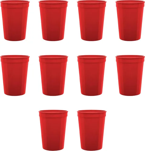 Miniatura 10 de DISCOUNT PROMOS Vasos de plástico personalizados + tamaño de 12 onzas + diseño de fiesta desechable + juego a granel (10, 50 o 100) ideal