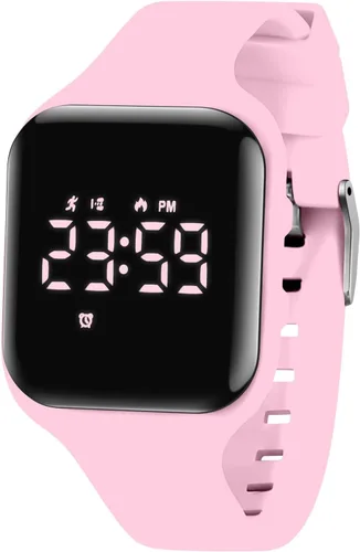 Miniatura 67 de Relojes para niños y niñas, reloj deportivo digital con contador de pasos, podómetro, alarma de vibración, sin aplicación, impermeable, rastreador