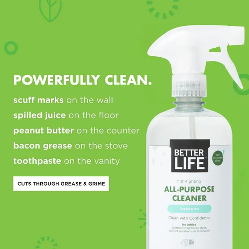 Miniatura 3 de Better Life Limpiador multiusos, espray multiusos de limpieza para el hogar y la cocina a base de plantas, para vidrio, encimeras