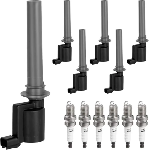 Paquete de Bobina de Encendido y Bujías Compatibles con Ford Escape V6 3.0L 2001-2008, Mazda Tribute, Ford 500 Freestyles 2005-2007, Taurus 01-04,