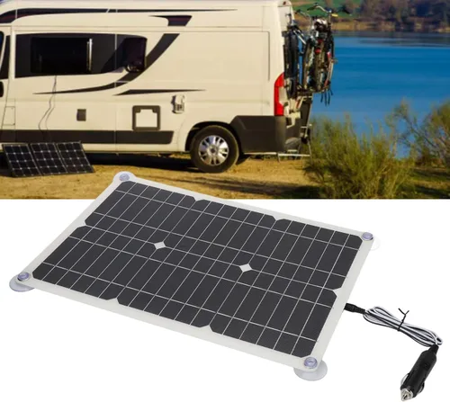 Miniatura 7 de Cargador de batería solar de 18 V 100 W, kit de carga portátil para automóvil, automóvil, motocicleta, barco, controlador USB de 16.5 x 11.0 in