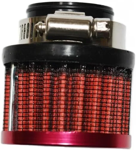 Miniatura 5 de Meriton Abrazadera de goma universal para coche de 25 mm 1" con filtro de aire de entrada con abrazadera ajustable (Rojo)