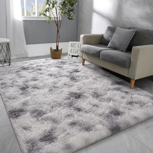Miniatura 18 de Hutha Alfombras de Área Grandes de 5x8 pies para Sala de Estar, Alfombra Moderna Súper Suave y Esponjosa para Dormitorio, Alfombras Shag Peludas