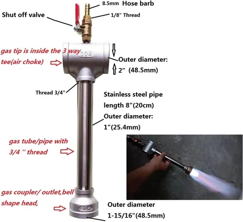 Miniatura 3 de Fundición de horno de fusión de metal de gas de 35.3 lbs 2 en 1 pinzas Herramientas de fundición 2 crisoles de cobre