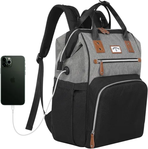 Mochila para pañales: bolsa de bebé grande para niños y niñas, mochila para pañales para hombres, bolsa de hombro para mamá, 2 bolsas de pañales