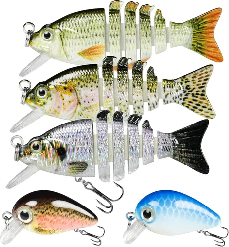Miniatura 7 de GOTOUR Fishing Lures for Freshwater or Saltwater, Easy to Use for Family Fishing Beginner and Pros, Most Lifelike Jointed Swimbait，Slow Sinking Bass