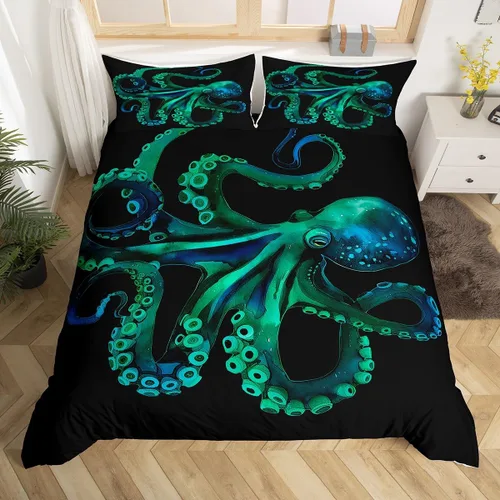 Miniatura 7 de Erosebridal Juego de ropa de cama con diseño de galaxia tamaño matrimonial, diseño de atrapasueños con temática bohemia, juego de funda de edredón