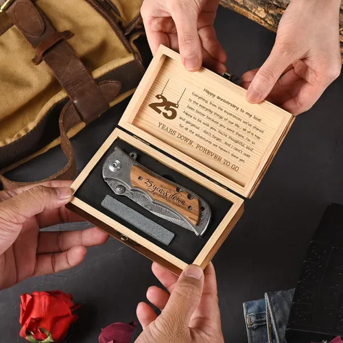 Miniatura 5 de Regalos de aniversario de 25 años para hombres, 25 aniversario de boda para marido, regalos de matrimonio de aniversario de plata para él