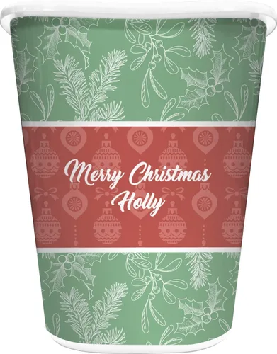 Miniatura 7 de Cesta de basura de acebo de Navidad, doble cara (negro) (personalizada)