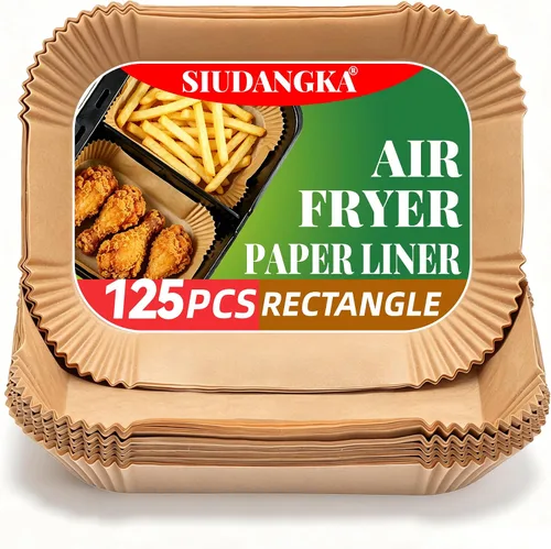 Miniatura 8 de SIUDANGKA Forros para freidora de aire Ninja, 100 piezas de forro de papel desechable para la mayoría de las freidoras de aire de 4 a 8 cuartos