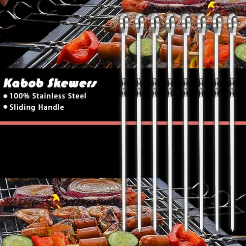 Miniatura 4 de Kit de accesorios para barbacoa, juego de 20 herramientas de parrilla de barbacoa de acero inoxidable para ahumador, camping, barbacoa, utensilios