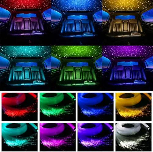 Miniatura 3 de Twinkle Starlight Headliner Light,16W 500pcs 6.5ft LED Star Kit de luz de fibra óptica de techo APP/Control remoto para coche/hogar/fiesta