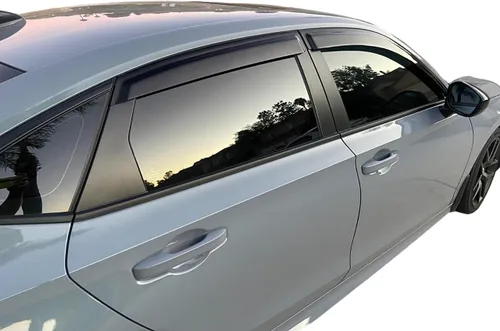 Miniatura 3 de 2016-2021 Protectores de Lluvia Adhesivos para Honda Civic Sedan, Deflectores de Visera Lateral EX EX-L LX Sport Touring, Sombras de Ventilación