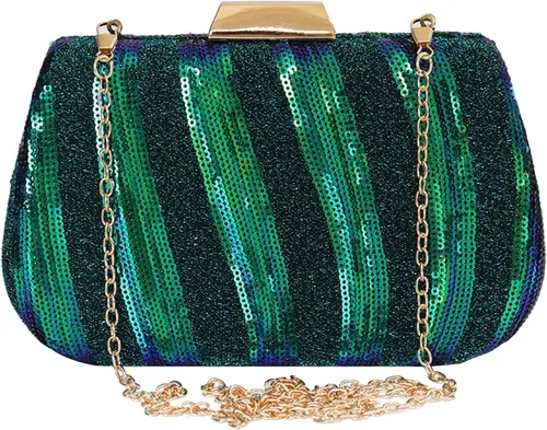 Ayliss Bolso de noche para mujer, con cuentas de lentejuelas y pavo real, bolso cruzado, bolso de hombro para fiesta, vintage, baile de graduación