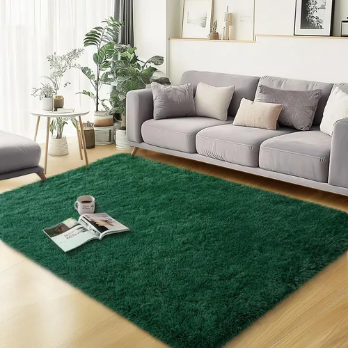Miniatura 68 de qulint Alfombras de área de 5 x 7 pies para sala de estar, alfombra suave y esponjosa para dormitorio, alfombra de habitación de niños grandes, Gris