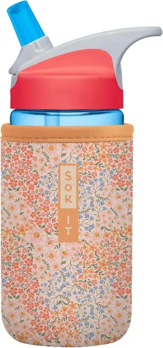 Miniatura 107 de Sok It BotlSok Funda para botella de agua con cubierta de neopreno aislante (Floral abstracto, se ajusta a CamelBak o Nalgene de 12 onzas)