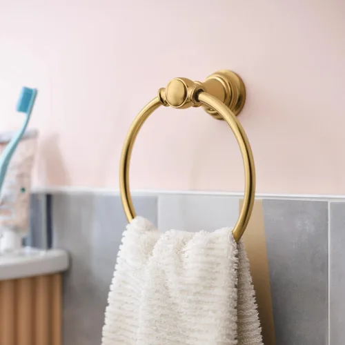 Miniatura 2 de Moen Weymouth YB8486BG - Toalla de mano de baño de oro cepillado