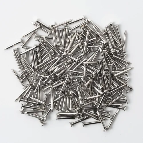 Miniatura 19 de 240 piezas de clavos de ferretería dorados, clavos de madera chapados en latón de 1-1/2" × 14 Ga, clavos para colgar decoración de pared, clavos