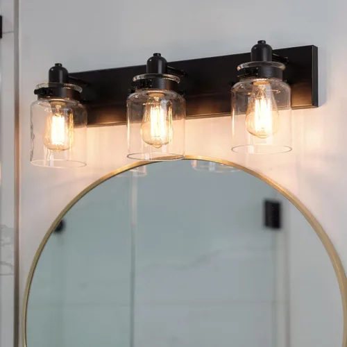 Miniatura 9 de Urban Ambiance Lámpara de tocador de baño moderna de lujo, tamaño grande: 8.625 pulgadas de alto x 30.25 pulgadas de ancho, con elementos